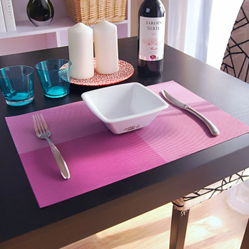 PVC Heat-Proof Restaurant Mixed Color Place Mat Eco-friendly Multi-purpose coasters Washable Thicke