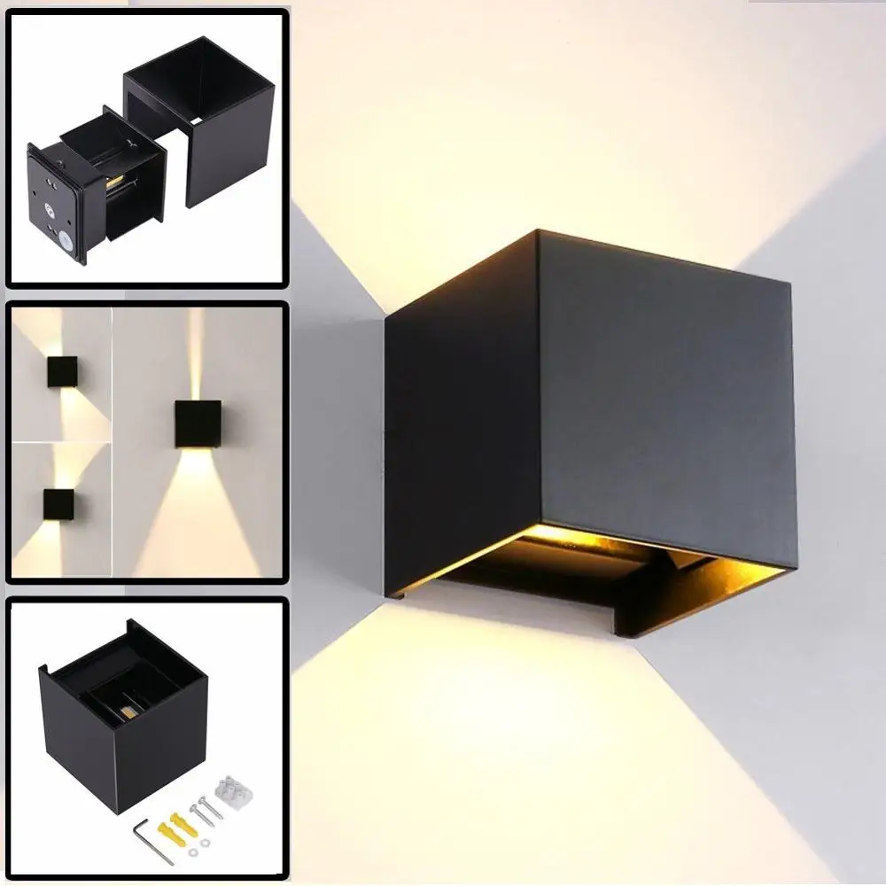 

12W Adjustable Cube LED Lights Led Wall Lamp Indoor Outdoor High Brightness Waterproof Light Ac85-265v Home Decoration Light