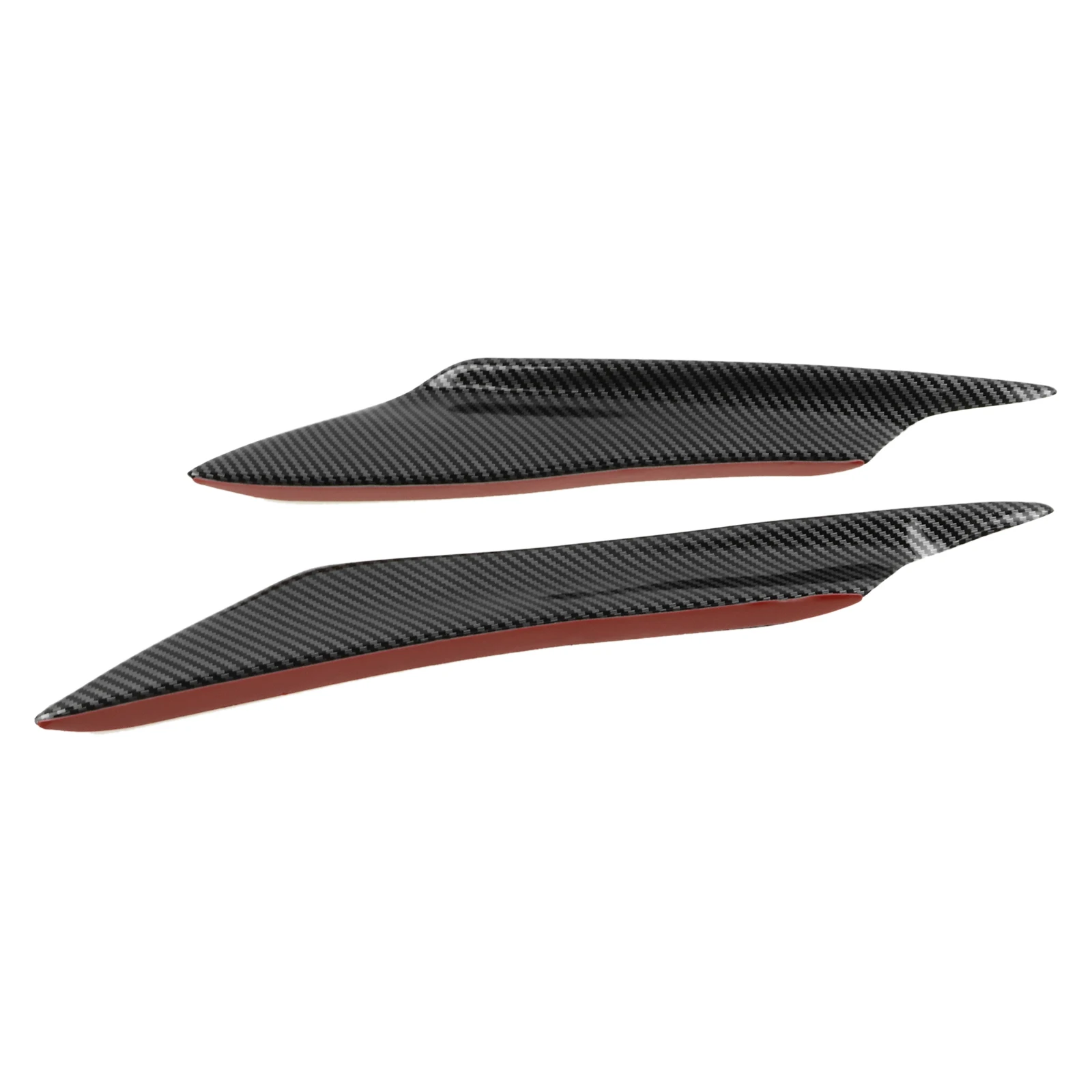 FLYPIG 4Pcs ABS Carbon Fiber Pattern Car Front Bumper Lip Rubber Fin Splitter Body Spoiler Canards Spoiler For Mitsubishi Civic
