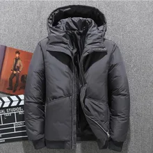 Зимняя мужская куртка высокого качества, модное повседневное пальто с капюшоном, толстый теплый водонепроницаемый пуховик, Мужская Зимняя парка, верхняя одежда L111405