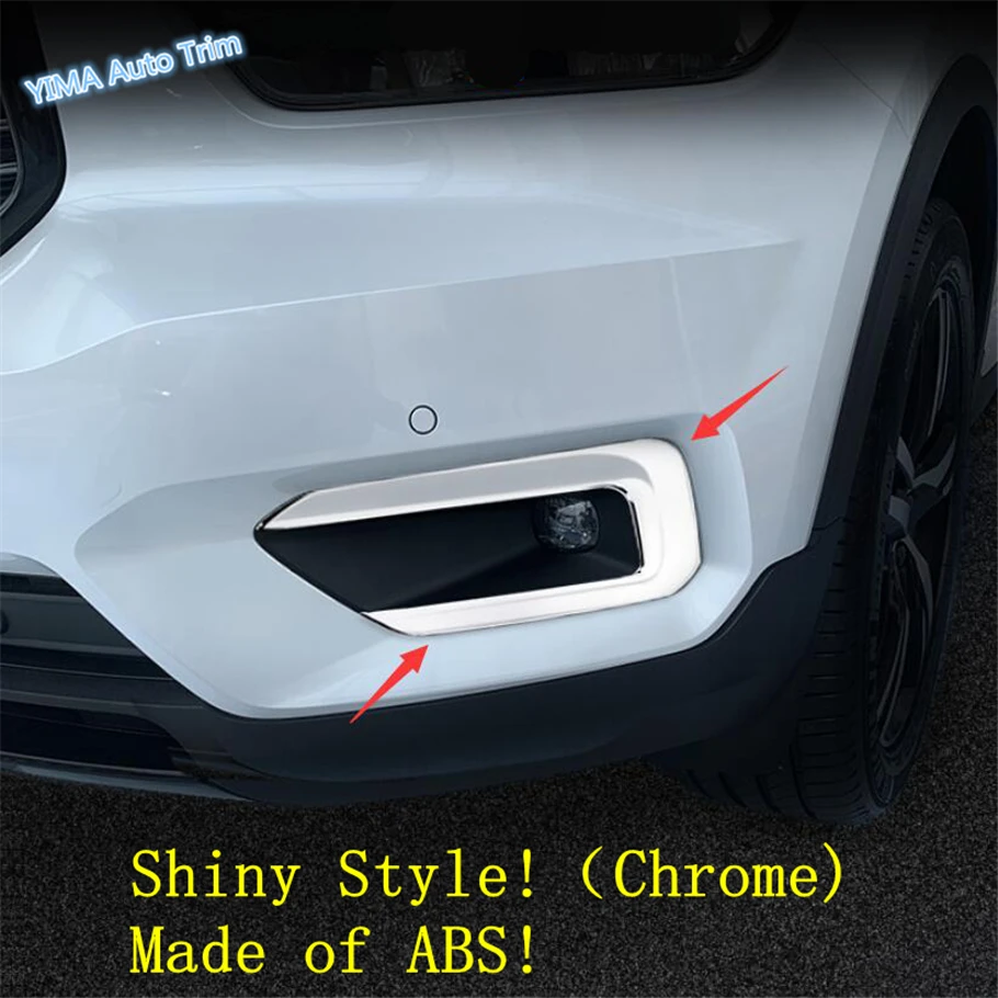 

Lapetus Auto Styling Front Head Fog Lights Foglight Lamp Eyelid Eyebrow Cover Trim Fit For VOLVO XC40 2018 2019 2020 Chrome ABS