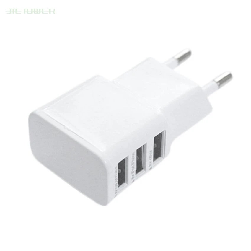 50 шт./партия, EU штекер, 3 порта, USB адаптер для зарядного устройства для Iphone 6 6S для samsung S9 S10 huawei P30 Xiaomi Song смартфон