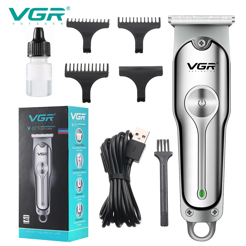 VGR 071 Hair Clipper Professional Personal Care Rechargeable Trimmer Barber For 0 Knife Head Machine Haircut Tool V071 4