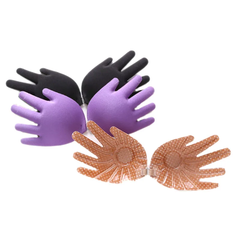 

Sexy Self Adhesive Silicone Bra Hand Shape Strapless Backless Push Up Stick Bra For Wedding Party Dress