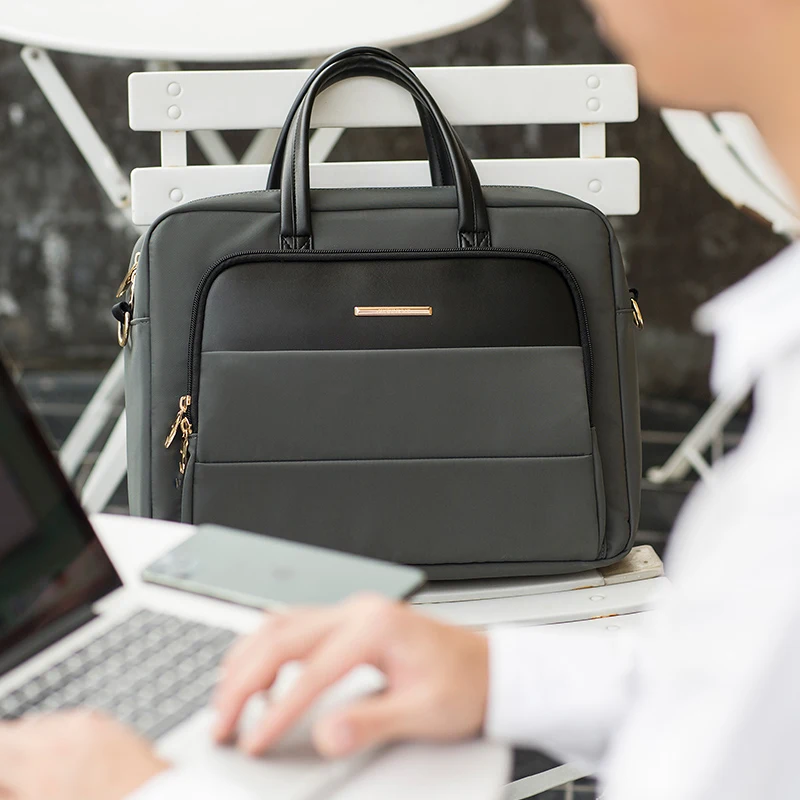 Bolsa para Laptop para Mulheres pu Mais Poliéster Maleta para Notebook Bolsas de Ombro Bolsas de Viagem Bolsas Femininas do Escritório 13 in 14 in 15 in 16 in - Imagem 5