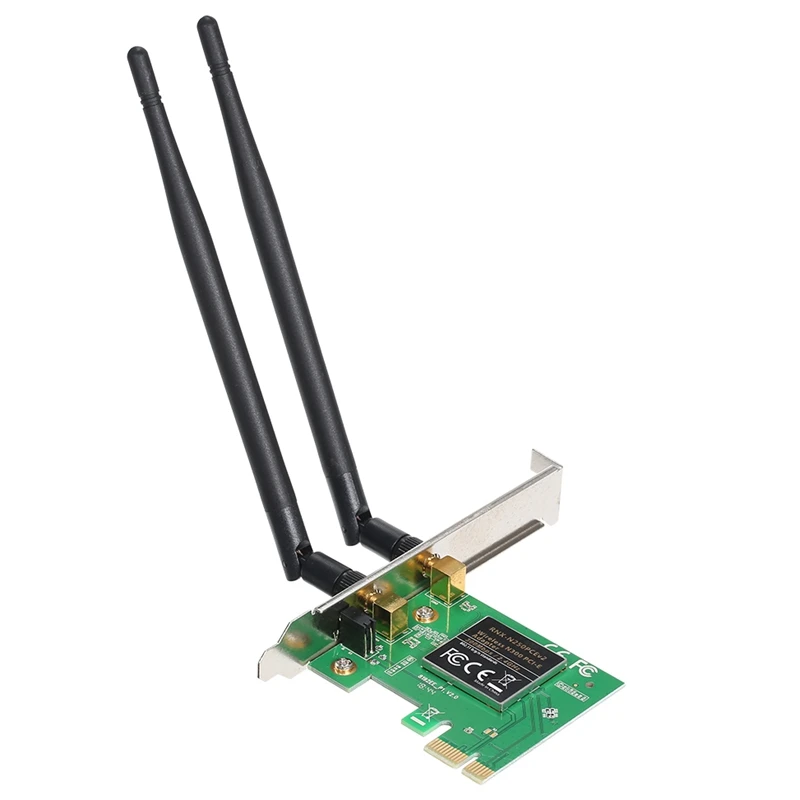 2,4G беспроводной 300 Мбит/с Pci-Express адаптер 802.11B/G/N Wifi карта с антенной для ПК Windows рабочего стола