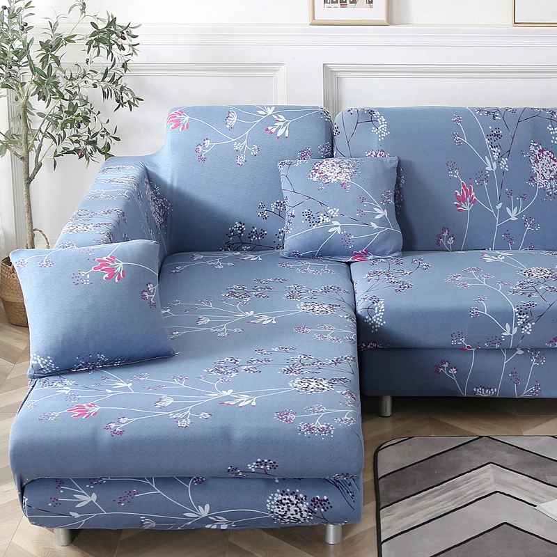 

Stretch Corner Sofa Cover 1/2/3/4 Seater Slipcover All-inclusive Couch Case Modern Elastic Polyester Chair Furniture Protector