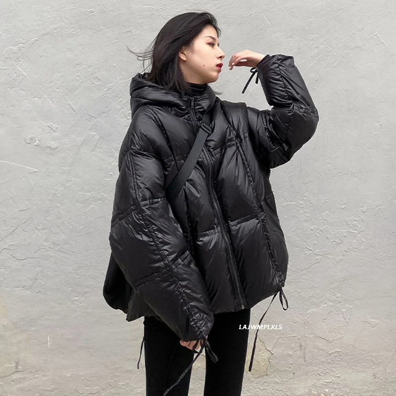2020 new black Hooded Winter Down Jacket puffer