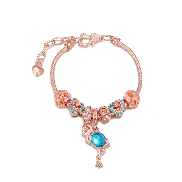 [알리익스프레스] 고전적인 매력의 하트 모양 지르콘 매력 펜던트 팔찌