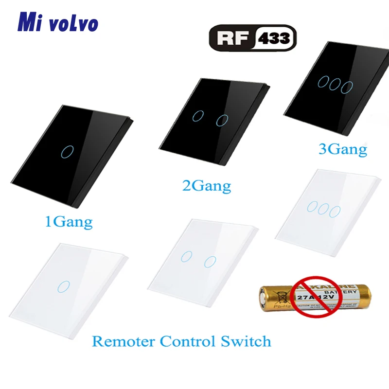 

RF433 wireless remote controller is pasted on the wall and installed in any position. The effective distance is 20m