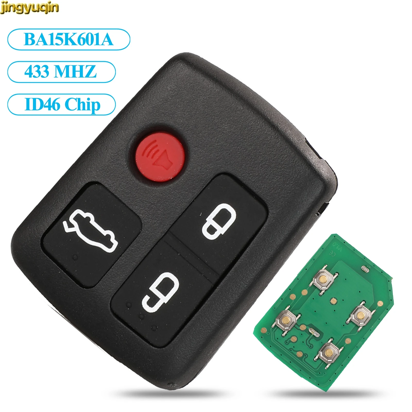 jingyuqin Remote Car Key BA15K601A 433MHZ For Ford BA BF Falcon Sedan Wagon 4 Buttons Smart Keyless Entry Keypad | Автомобили и