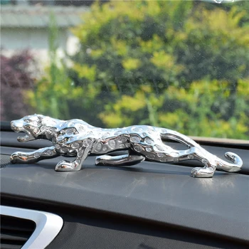 

Gold leopard car creative Crafts decoration Fine Leopard head model porch household crafts men money golden silver animal