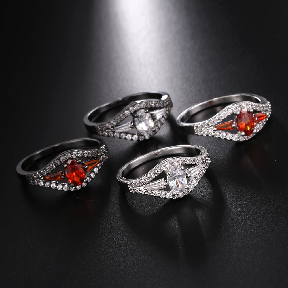 Роскошное кольцо 3,5 карат с большой овальной огранкой AAA Циркон с микро проложенным CZ кольцом для женщин модное ювелирное изделие женские кольца 10 типов цветочное кольцо