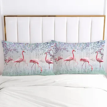 

3D Printed Pillowcases Pillow Case Soft Home Chair Decorative Pillow Covers Cover 45*45cm 51*91cm 50*75 Animal Flamingo Red