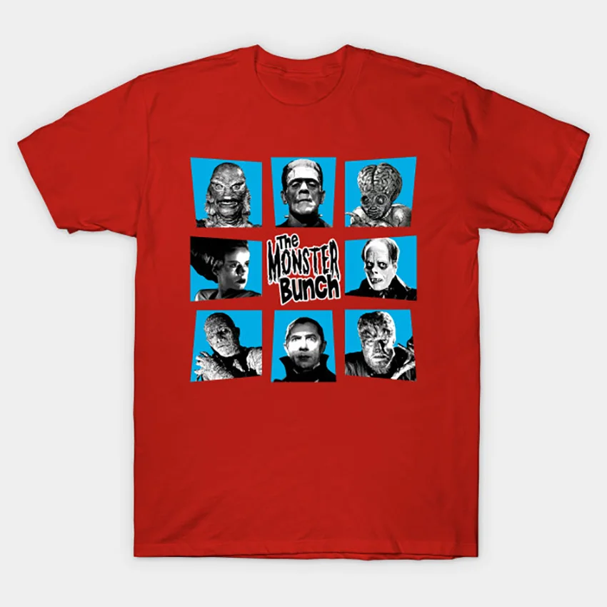 Monster Bunch футболка универсальные Монстры футболка Монстр классические Монстры создание Из Черной лагуны Монстры ужас