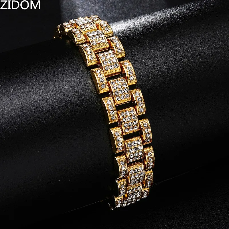 Для мужчин в стиле «хип-хоп» цепи из нержавеющей стали браслет-цепочка модные простые 1,5 Ширина 22 см в длину ремешок Браслеты в стиле хип-хоп ювелирные изделия Прямая