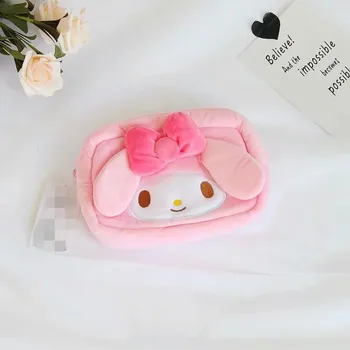 

1PCS Cartoon Cinnamoroll Pudding Dog My Melody Soft Plush Coin Purse Mini Zipper Wallet Cute Key Earphone Storage Bag makeup bag