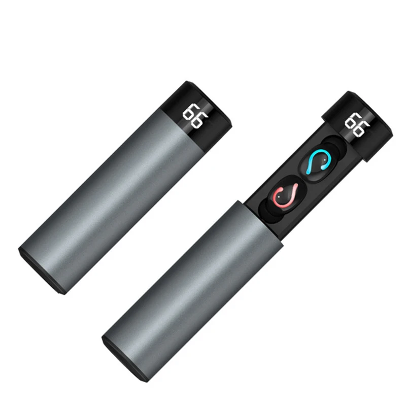 Q67 TWS беспроводные наушники 3D стерео мини Bluetooth наушники 5,0 с двойным микрофоном спортивные водонепроницаемые наушники гарнитура для автоматического сопряжения - Цвет: Серый