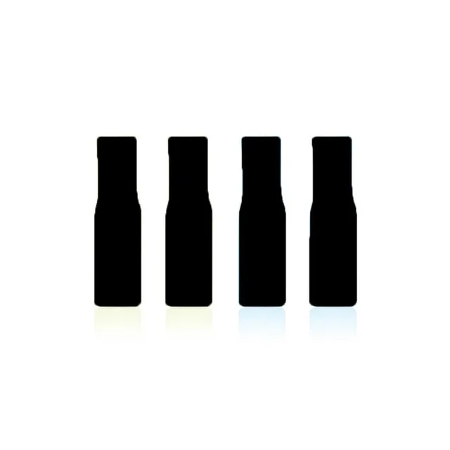 Pack-4 Black Пищевая мягкая силиконовая насадка для соломинки из нержавеющей стали шириной 9 мм, многоразовые металлические соломинки и пластмассовые Сменные соломинки - Цвет: Pack-4 Black