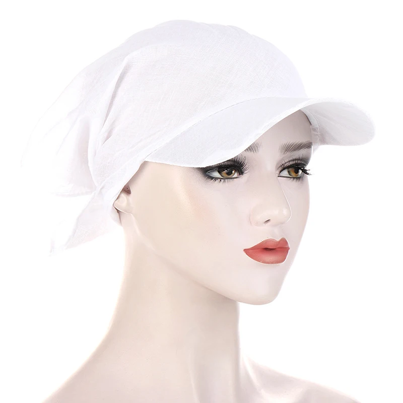 1PC Women Durag Brim Cap Sun Visor with 