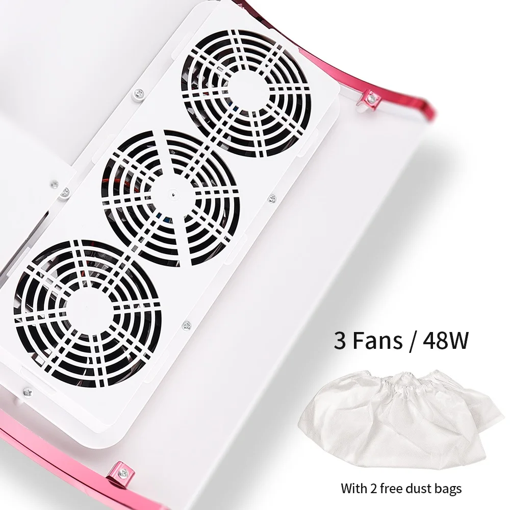 Najtaniej 48W 2 IN 1 do paznokci wiertarka odpylacz do paznokci Manicure z 3 potężne wentylatory odkurzacz Manicure narzędzia do pedicure