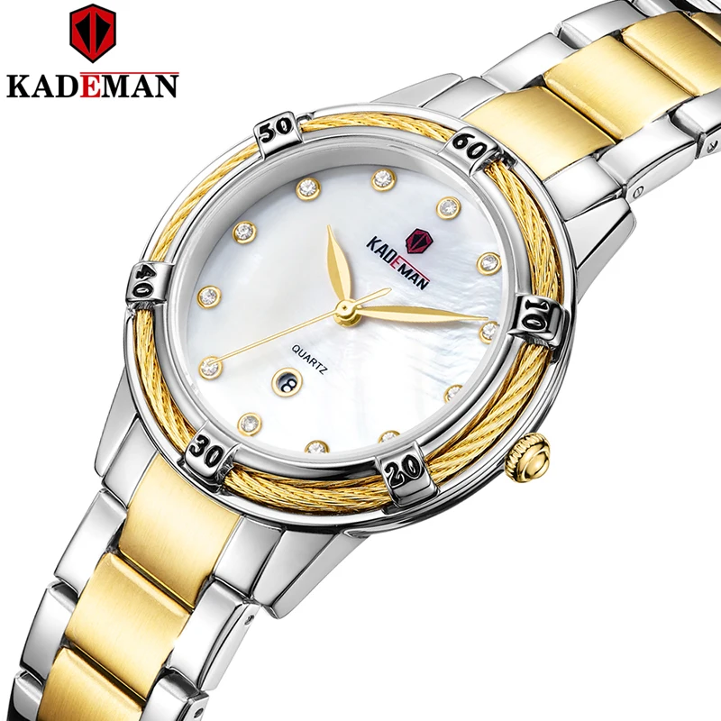 KADEMAN 9074L новые женские часы водонепроницаемые Топ бренд класса люкс из