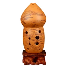 Десять отверстий xun Природный Рок узор игра окарина десять отверстий двойной полости тыква форма музыкальный инструмент