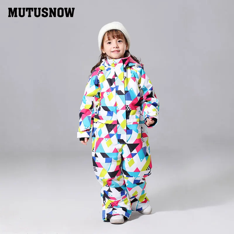 MUTUSNOW лыжный костюм Новинка, водонепроницаемая лыжная куртка для сноуборда для девочек, теплая плотная Вельветовая детская Лыжная куртка с капюшоном - Цвет: 01