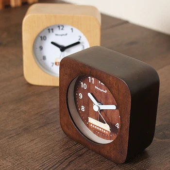 

Kids Room Simple Alarm Clock Wood Minimalist Creative Student Small Watch Clock Night Light Bedroom Mini Alarm Clocks CC50NZ