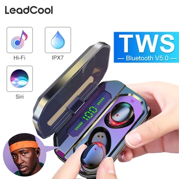 

Wireless TWS Bluetooth Earphone Headset IPX7 Waterproof Sport HD Stereo Earbuds 3500mAh LED Noise Cancel Earphones Headphones