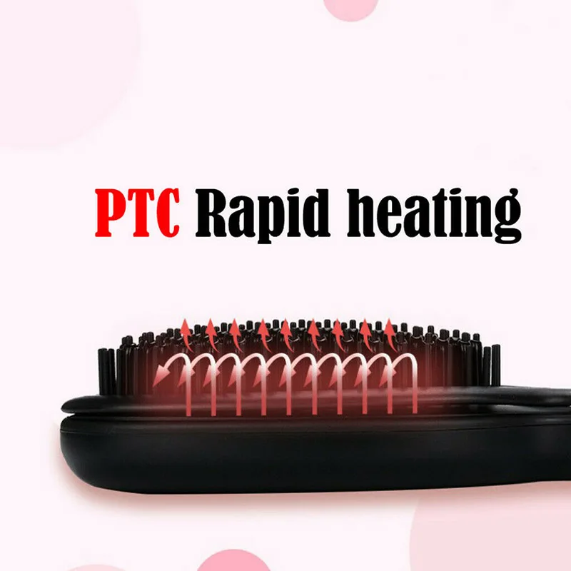 Керамическая щетка для укладки с прецизионным прессом прямая локон двойного