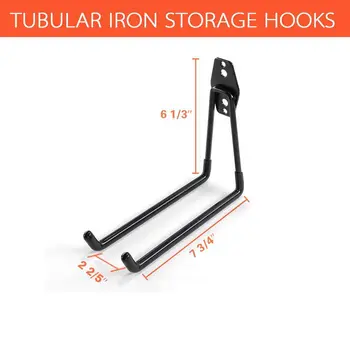 

New Heavy Duty Garage Storage Utility Hooks for Ladders & Tools, Wall Mount Garage Hanger & Organizer - Tool Holder U Hook with