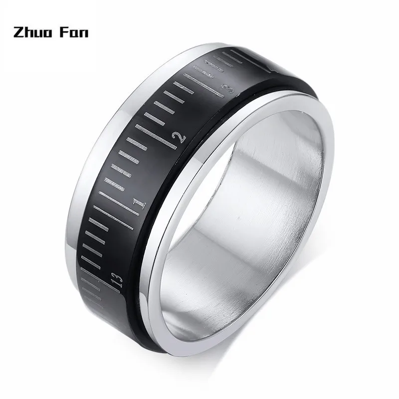 2020 New Original Wholesale Fidget Spinner Ring Stainless Steel Black