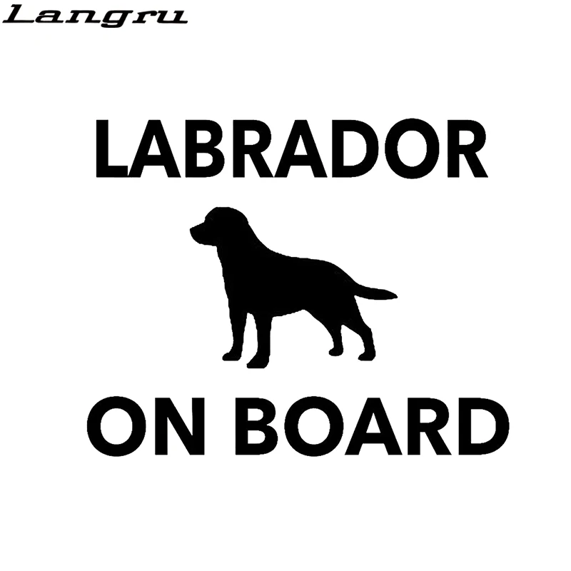 

Langru Labrador On Board 4x4 Funny Dog Car Bumper Sticker Vinyl Decal car accessories Jdm