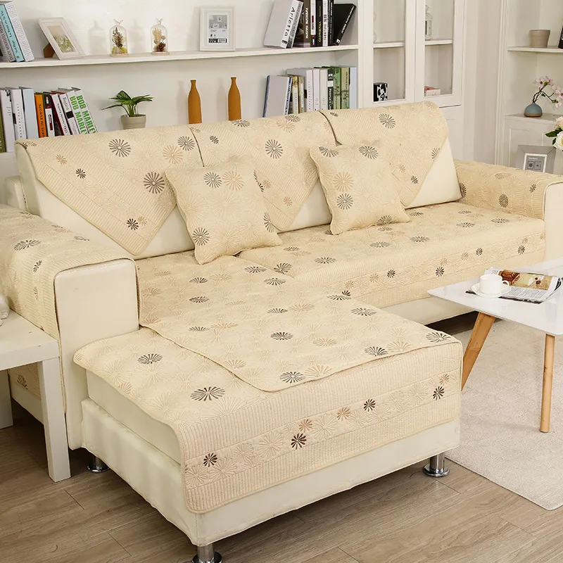 

Four Seasons Sofa Towel Sofa Cover Flower Patterns Anti-skid Simple Modern Sofa Set L-shaped Sofa Set Armrest Towel