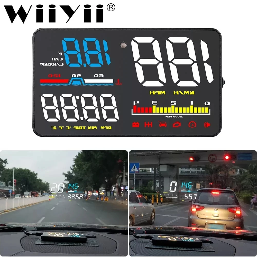 D5000 HUD Автомобильный дисплей OBD2 диагностический инструмент Hud Дисплей Цифровой