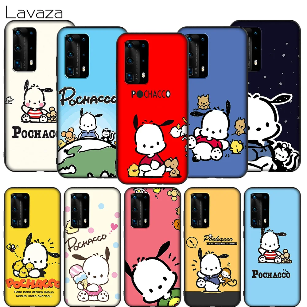 Lavaza Cute Cartoon Black Pochacco Dog Case for Huawei P8 P9 P10 P20 P30 Y6 Y7 Y9 Lite Pro P Smart Nova 2i 3i Mini 2017 2018 | Мобильные
