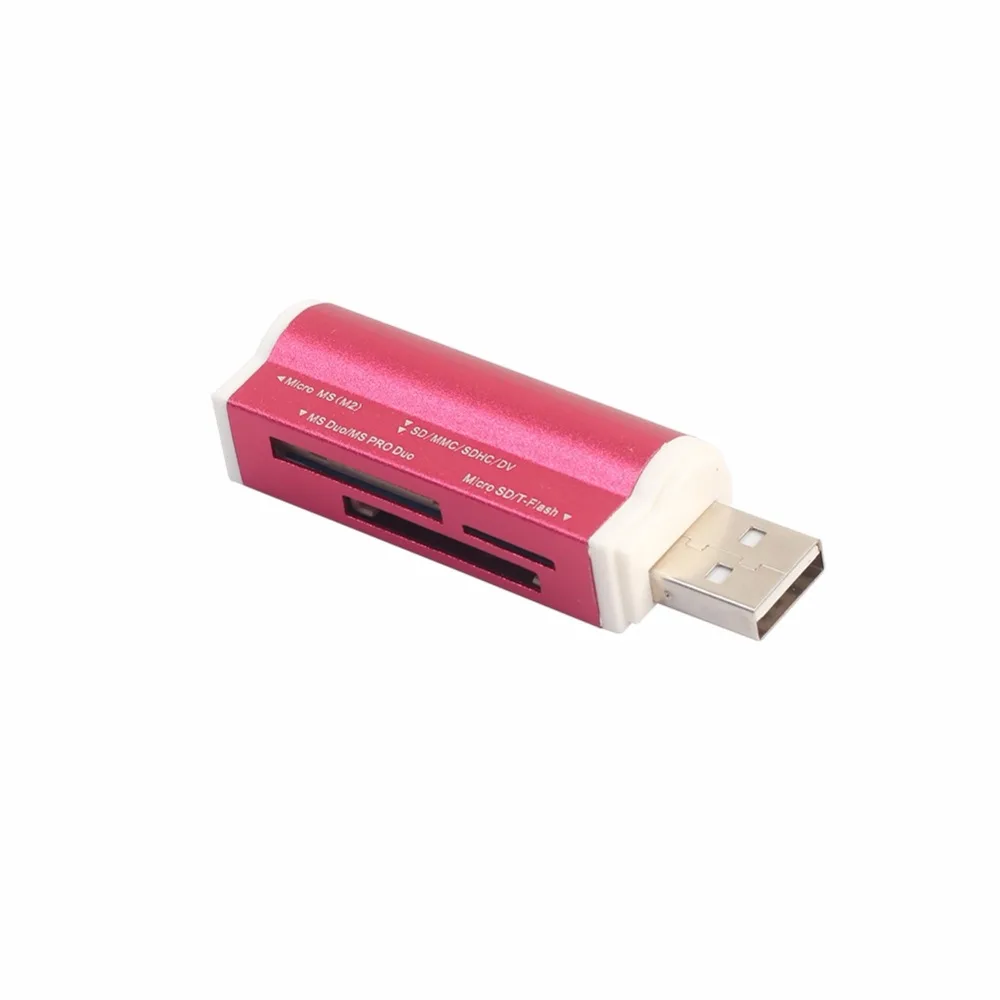 4 в 1 мульти USB карта памяти ридер флэш-накопитель высокоскоростной USB 2,0 для TF Micro SD MMC SDHC M2