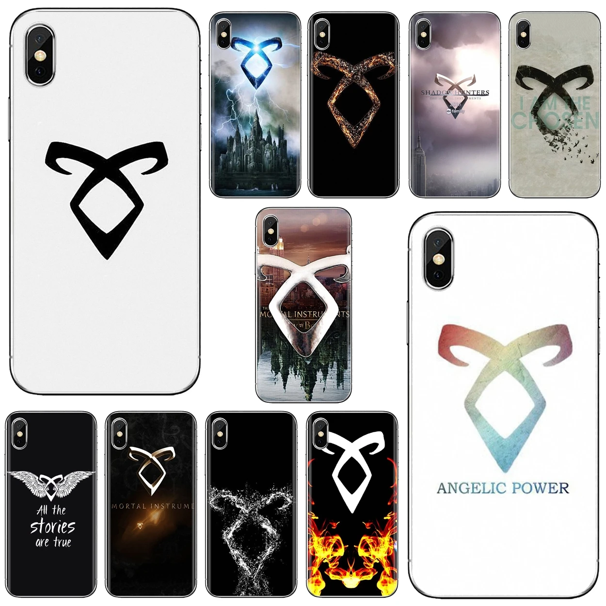 Мягкий силиконовый чехол с логотипом City Of Bones Shadowhunter для iPhone 11 Pro 4 4S 5 5S SE 5C 6 6S 7 8X10 XR