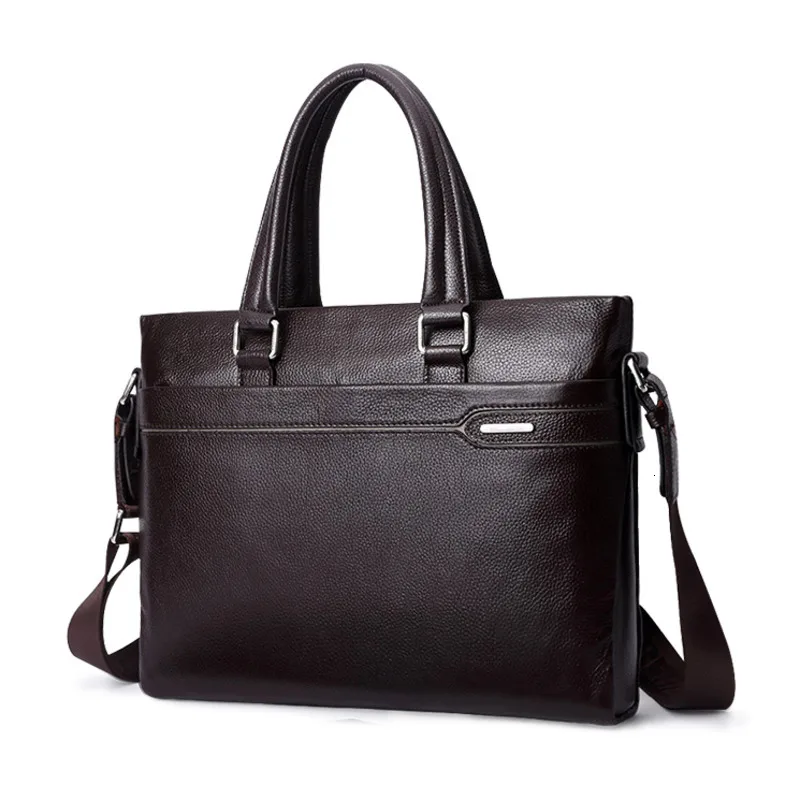 Мужские сумки для ноутбука из натуральной кожи, деловые портфели, мужские сумки через плечо, кожаная офисная сумка для компьютера Macbook Air