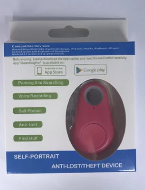 Домашние животные Смарт мини gps трекер анти-потеря Водонепроницаемый Bluetooth Tracer для домашних собак кошки ключи кошелек сумка дети трекеры Finder оборудование - Цвет: Розовый