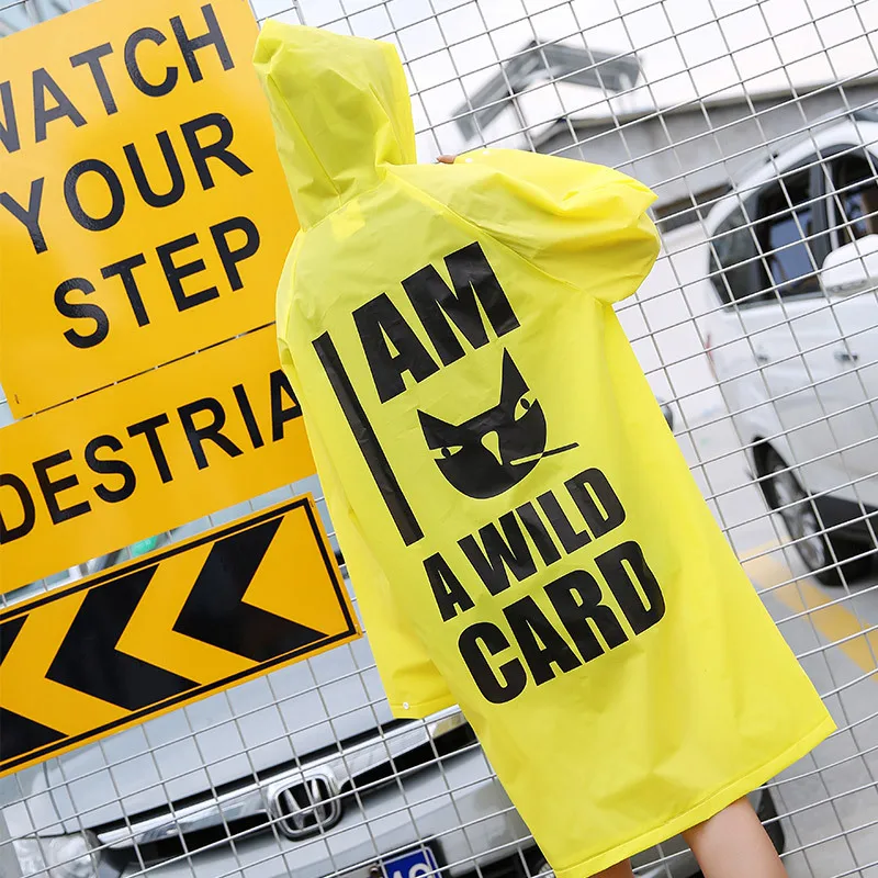 Длинный дождевик для взрослых EVA водонепроницаемый пончо путешествий на