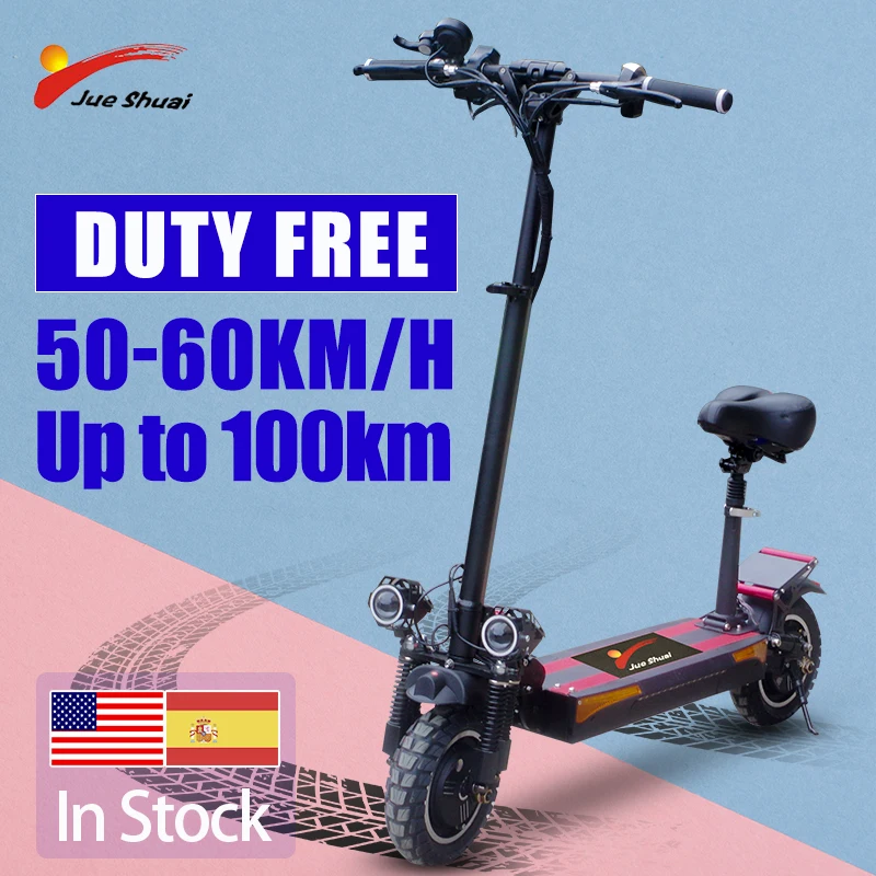 US $787.98 Jueshuai Electric Scooter 2000W Dual Motor Kick Scooter 10Inch Tire 100KM 60V26A Battery самокат электрический for Adults