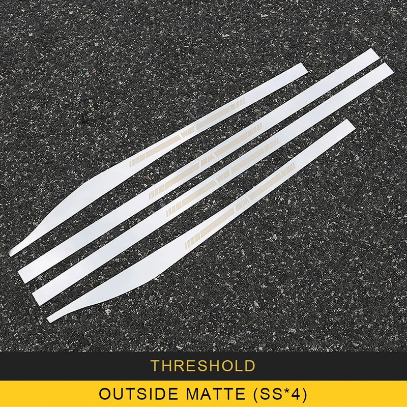 Порог порога Накладка защита Добро пожаловать наклейки на педаль Крышка отделка Аксессуары для BMW X5 G05 стайлинга автомобилей - Название цвета: Outside matte X4