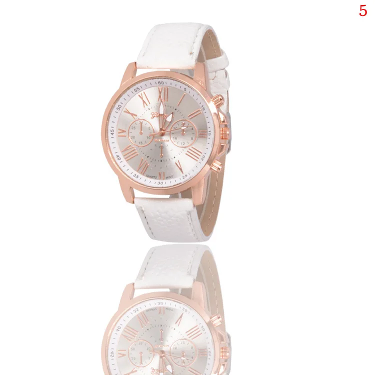 Ladies Quartz Watch Orange Leather Strap Luxury Digital Roman Scale Alloy Dial Watches For Women Gift Couple Clocks H07 womens quartz watch,couple watch,womens watch,quartz watch,women watches,digital watch