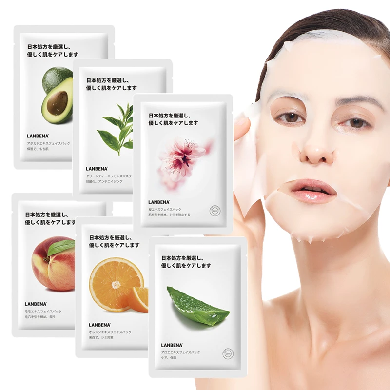 Маска для лица из водорослей маска порошковых увлажняющая Отбеливающая листовая