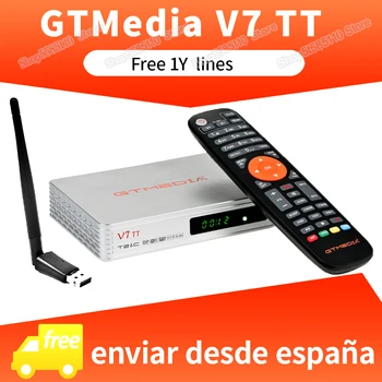 Новое поступление GTMEDIA V7 TT DVB-T/T2/кабель DVB-S цифровой Wifi спутниковый ТВ приемник Поддержка H.265 YouTube Youporn обновление TT PRO