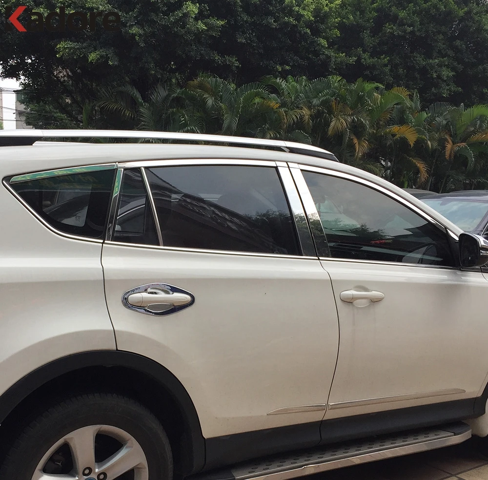 Для Toyota RAV4 RAV 4 2013 2014 2015 нержавеющая сталь отделка окна автомобиля рамка