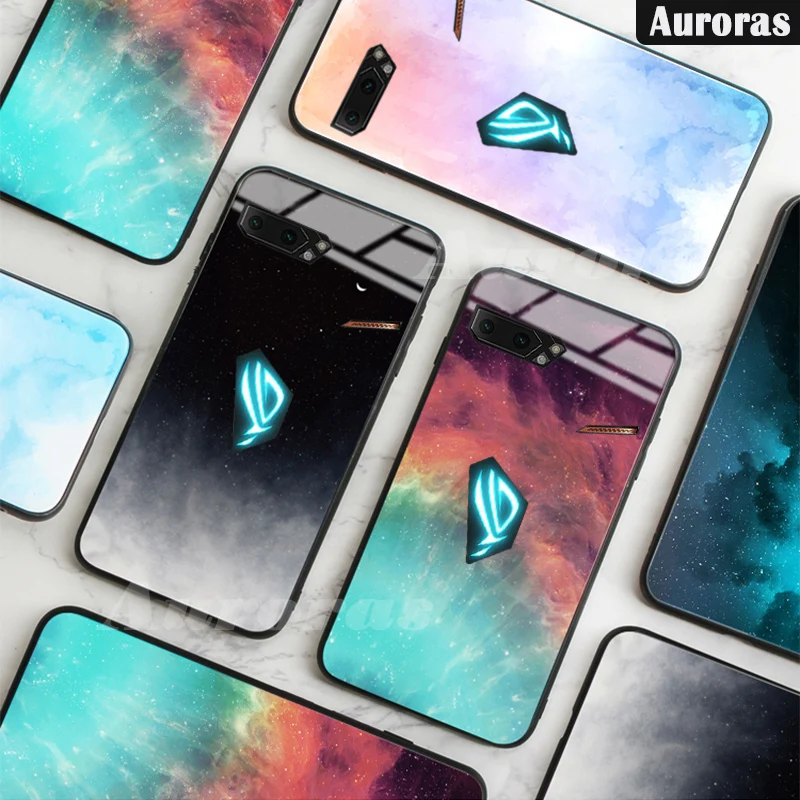 Auroras, стеклянный чехол для ASUS Rog Phone 2, чехол, звездное небо, полная защита для ASUS Rog 2, чехол для телефона