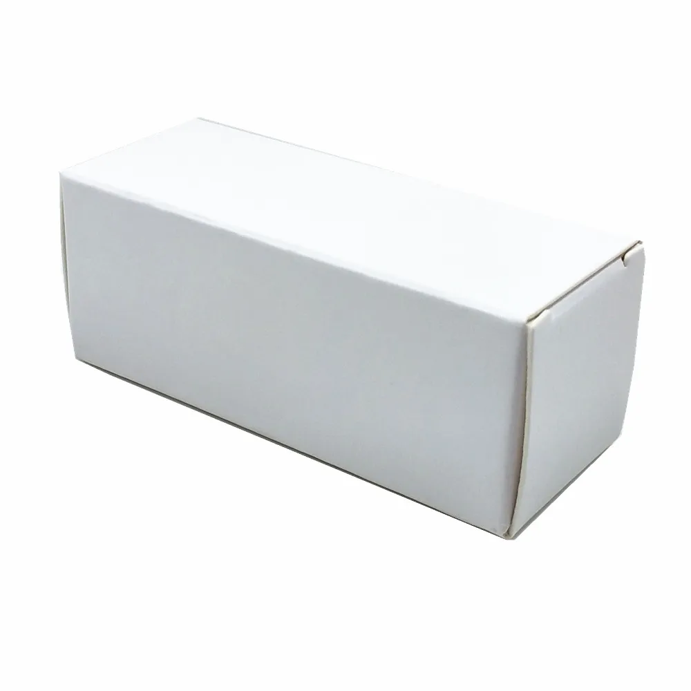 

50PCS/ Lot Foldable Kraft Paper Package Box for Lipstick Essential Oil Bottle Storage White DIY Gift Crafts Cosmetic Packed Case